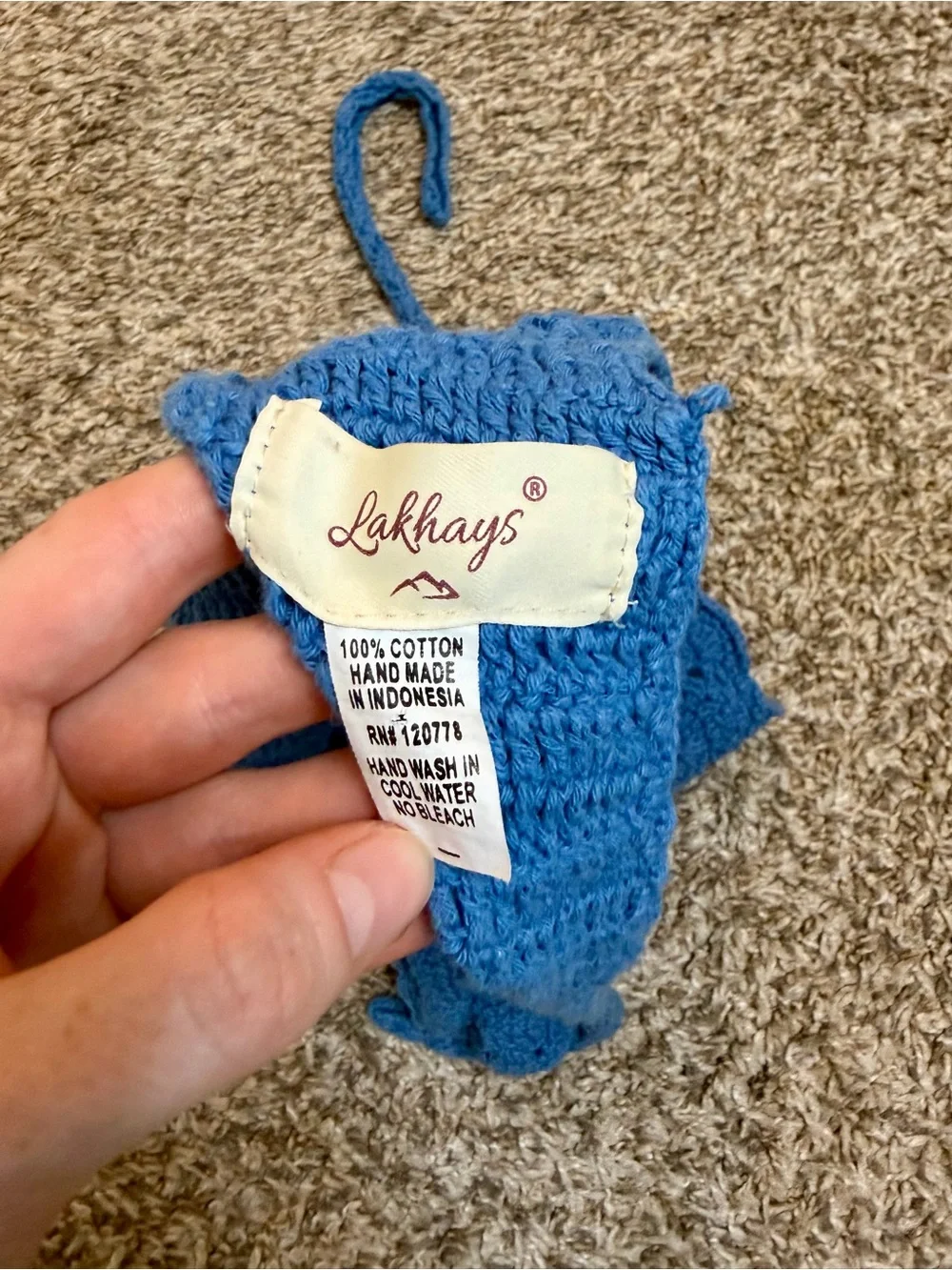 Lakhays Blue Crochet Halter Top - Women Small
